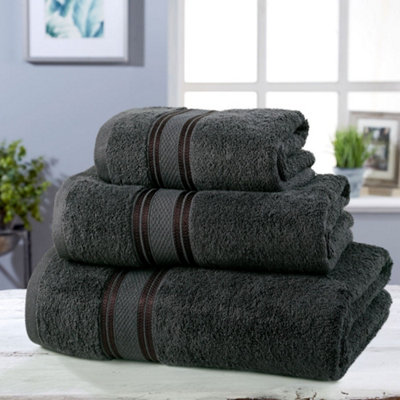 Vantona - Charcoal Plain Hand Towel - Soft Towel for Bathroom Price Comparisons | Compare The Build