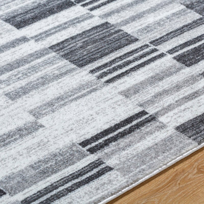 VANYA Scandi Modern Black Area Rug 200 x 275 cm