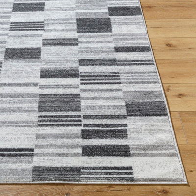 VANYA Scandi Modern Black Area Rug 200 x 275 cm
