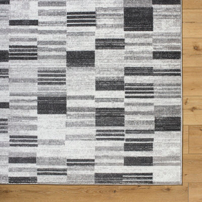 VANYA Scandi Modern Black Area Rug 200 x 275 cm