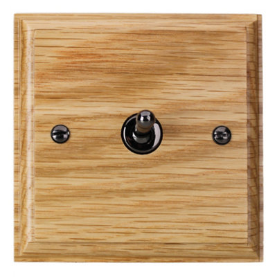 Varilight 1 Gang 1 or 2 Way 10A Toggle Switch Oak