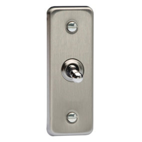 Varilight 1-Gang 10A 1- or 2-Way Toggle Architrave Switch Brushed Steel