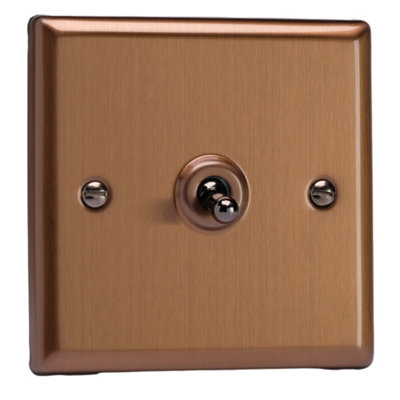 Varilight 1-Gang 10A 1- or 2-Way Toggle Switch Brushed Bronze