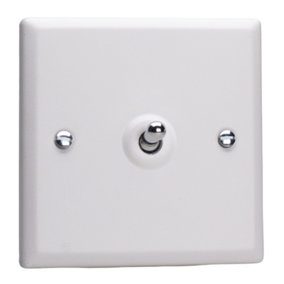 Varilight 1-Gang 10A 1- or 2-Way Toggle Switch Chalk White