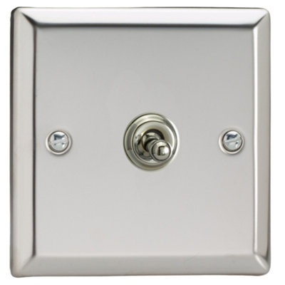 Varilight 1-Gang 10A 1- or 2-Way Toggle Switch Chrome