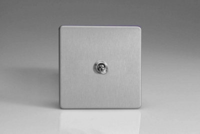 Varilight 1-Gang 10A 1 Or 2 Way Toggle Switch in Brushed Steel