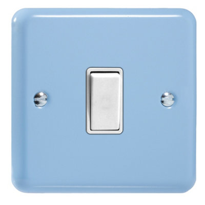 Varilight 1-Gang 10A Intermediate Rocker Switch Duck Egg Blue