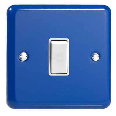 Varilight 1-Gang 10A Intermediate Rocker Switch Reflex Blue