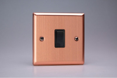 Varilight 1-Gang 10A Rocker Switch - Luxurious Brushed Copper Finish ...