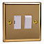 Varilight 1-Gang 13A Double Pole Switched Fused Spur Polished Brass