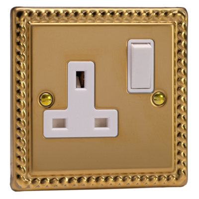 Varilight 1-Gang Telefonsteckdose In Messing – Klassisches Design