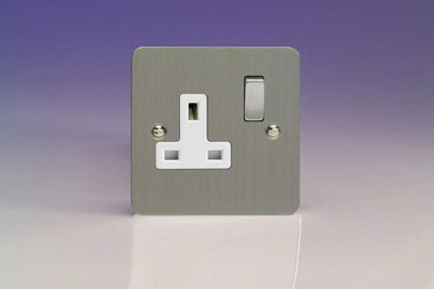Varilight 1-Gang 13A Double Pole Switched Socket with Metal Rockers