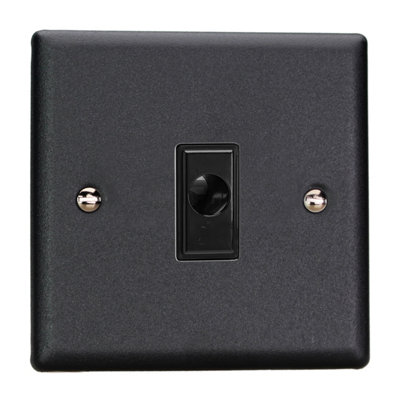 Varilight 1-Gang 16A Flex Outlet Plate Matt Black