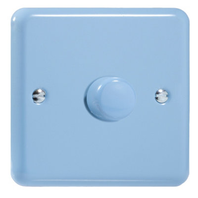 Varilight 1-Gang 2-Way V-Pro Push On/Off Rotary LED Dimmer 1 x 0-120W Duck Egg Blue