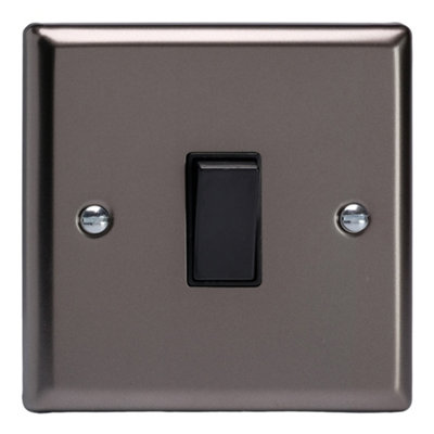 Varilight 1-Gang 20A Double Pole Rocker Switch Pewter