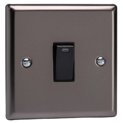 Varilight 1-Gang 20A Double Pole Rocker Switch Pewter