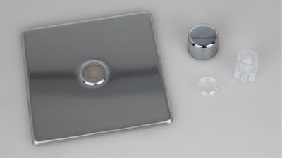 Varilight 1-Gang Rotary Dimmer Switch Kit in Polished Chrome with Black ...