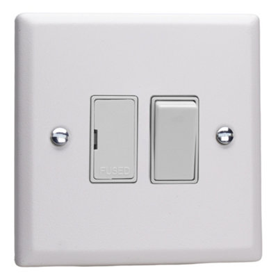 Varilight 13A Switched Fused Spur Chalk White