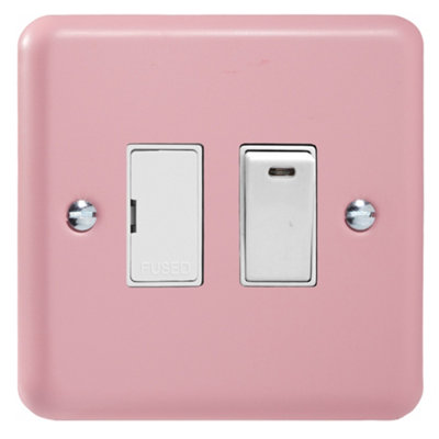 Varilight 13A Switched Fused Spur + Neon Rose Pink