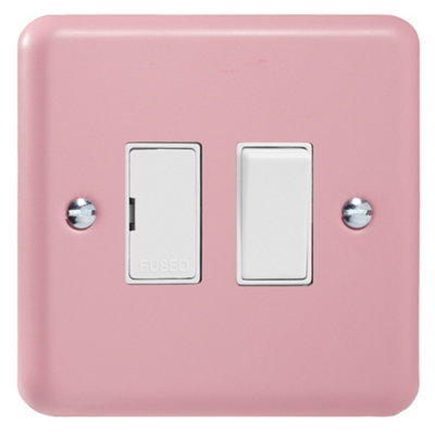 Varilight 13A Switched Fused Spur Rose Pink