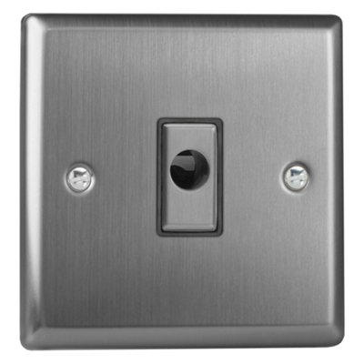 Varilight 16A Flex Outlet Plate Brushed Steel