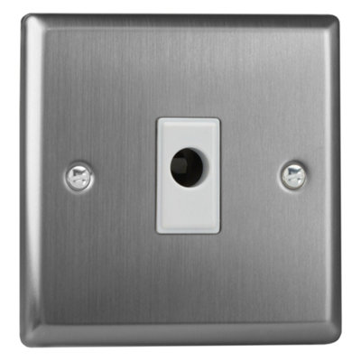 Varilight 16A Flex Outlet Plate Brushed Steel