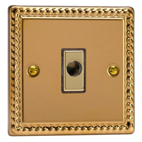 Varilight 16A Flex Outlet Plate Georgian Brass