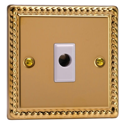 Varilight Uscita Piastra 16A Cromo Opaco - 1 Gang, Stile Classico Per Scatola Da 25mm
