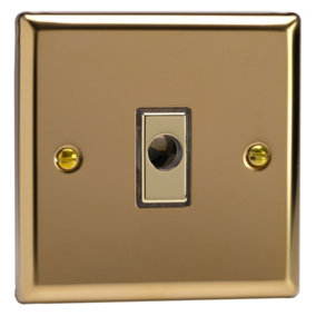 Varilight 16A Flex Outlet Plate Polished Brass