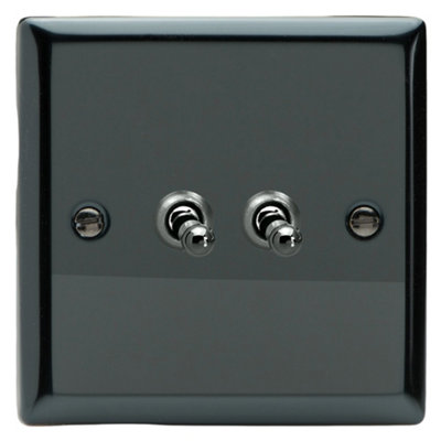 Varilight 2-Gang 10A 1- or 2-Way Toggle Switch Iridium