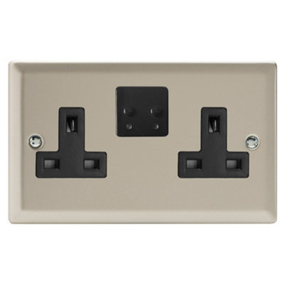 Varilight 2-Gang 13A Single Pole WiFi Switched Socket for V-Pro Smart ...