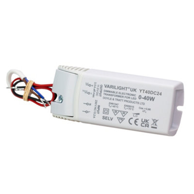 Varilight 230V-24V Driver for LED Strip max 40W - Driver Dimmable, YT40DC24