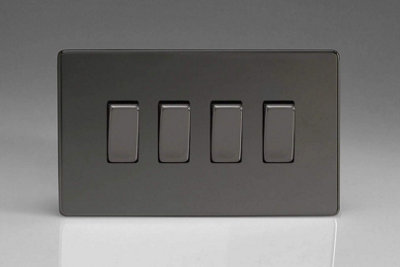 Varilight 4-Gang 10A 1- or 2-Way Rocker Switch (Twin Plate) Price Comparisons | Compare The Build