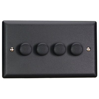 Varilight 4-Gang 2-Way 4x120W V-Pro LED Dimmer Matt Black