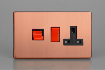 Varilight 45A Cooker Panel with 13A Double Pole Switched Socket ...