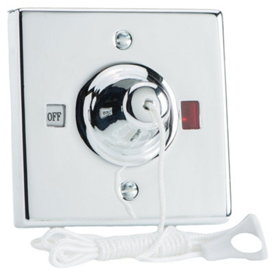 Varilight 45A Pull Switch with Neon Chrome Effect Chrome Effect