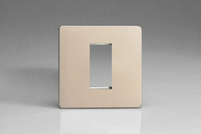 Varilight Data Grid Face Plate For 1 Data Module Width Dimension Screwless Satin Chrome XDNG1S Price Comparisons | Compare The Build