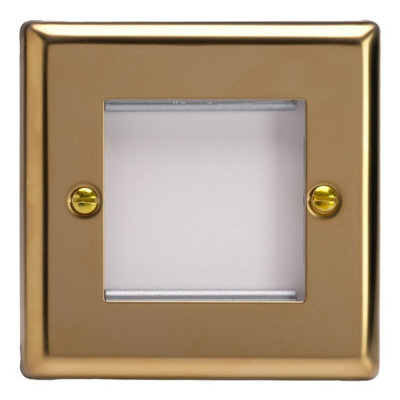 Varilight Data Grid Face Plate For 2 Data Module Widths Victorian Brass ...