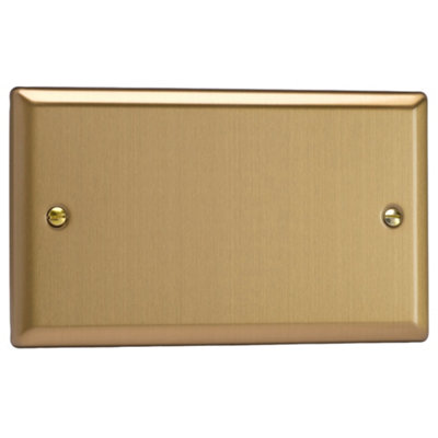 Varilight Double Blank Plate Brushed Brass