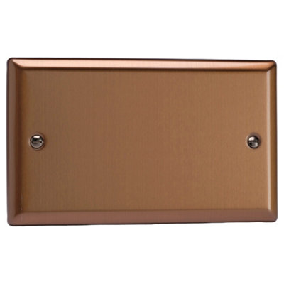 Varilight Double Blank Plate Brushed Bronze