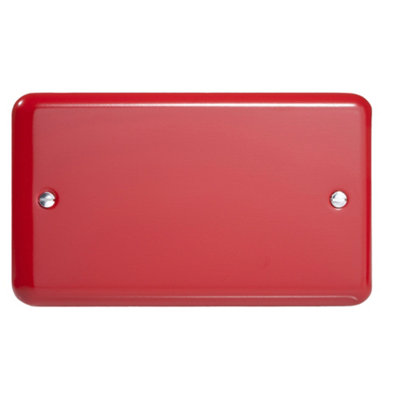 Varilight Double Blank Plate Pillar Box Red