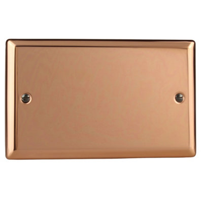 Varilight Double Blank Plate Polished Copper
