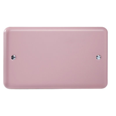 Varilight Double Blank Plate Rose Pink