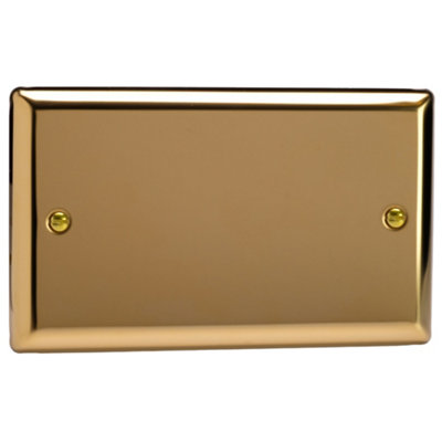 Varilight Double Blank Plate Victorian Brass