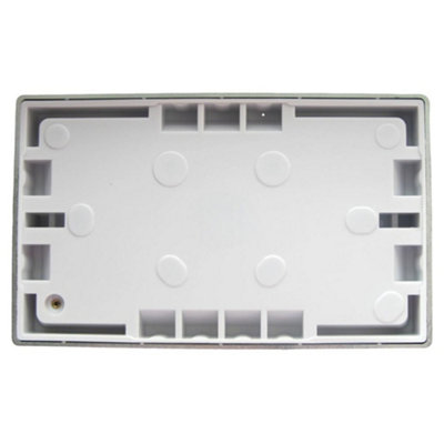 Varilight Double Surface Decorative Pattress Box Chrome Effect Chrome Effect