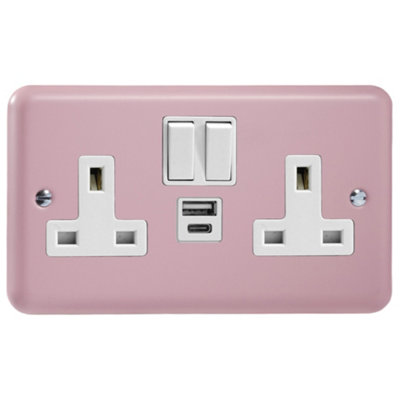Varilight Double Switched Plug Socket With USB A+C Charging - Lily Rose ...
