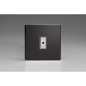Varilight Flat Plate Screwless Jet Black Eclique 2 1-Gang 1 x 100W Multi-Way Remote/Touch Control V-Pro Dimmer Master Unit