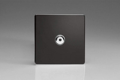 Varilight IJDLI101S Screwless Premium Black 1-Gang Remote/Touch Master LED Dimmer 0-100W