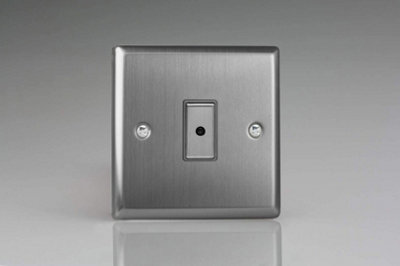 Varilight JTE101 Classic Brushed Steel 1-Gang V-Pro Remote/Touch Master LED Dimmer 0-100W