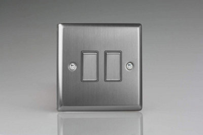 Varilight JTES002 Classic Brushed Steel 2-Gang Touch Dimming (use with V-Pro Master) Price Comparisons | Compare The Build